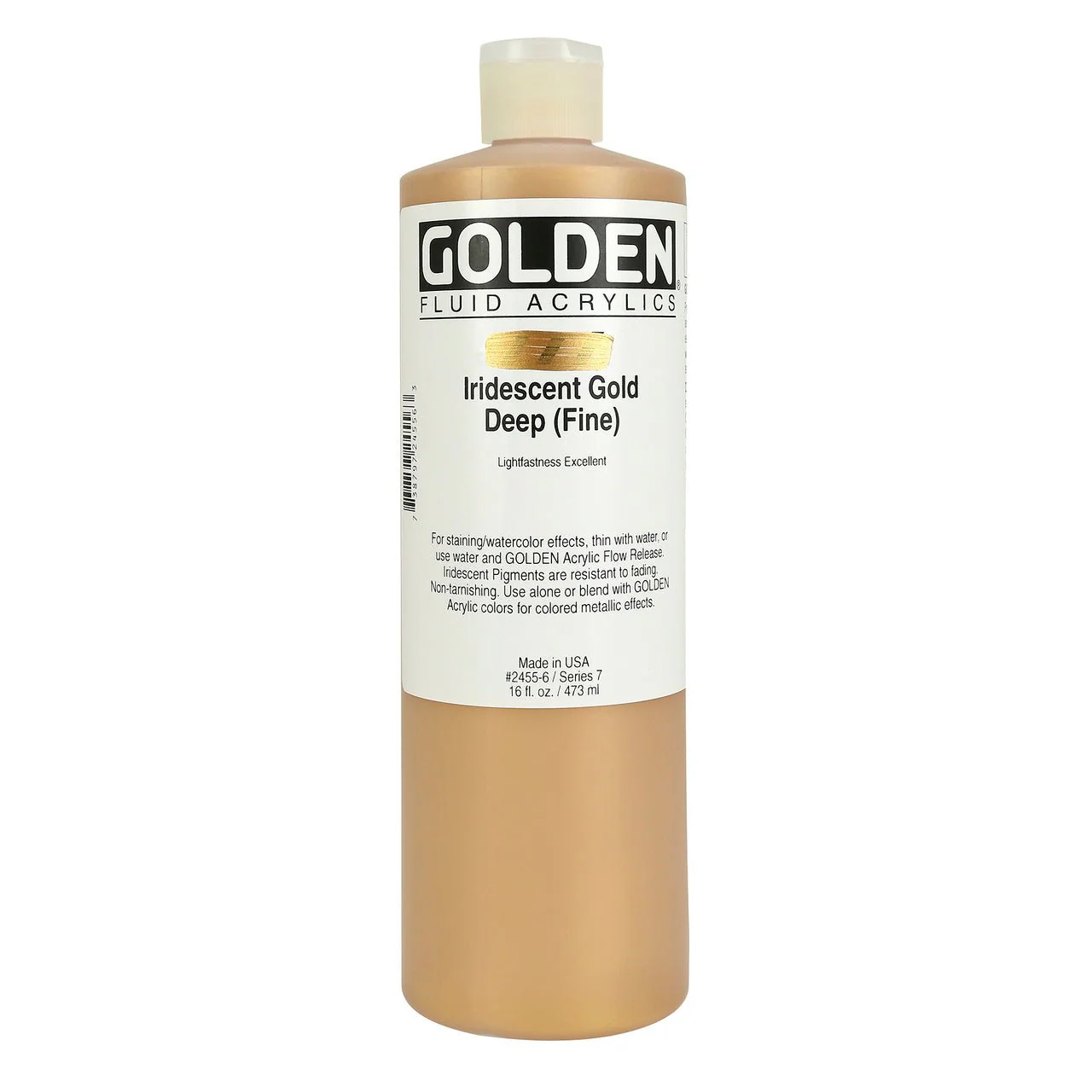 Golden Fluid Acrylic Iridescent Gold Deep (fine) 16 oz