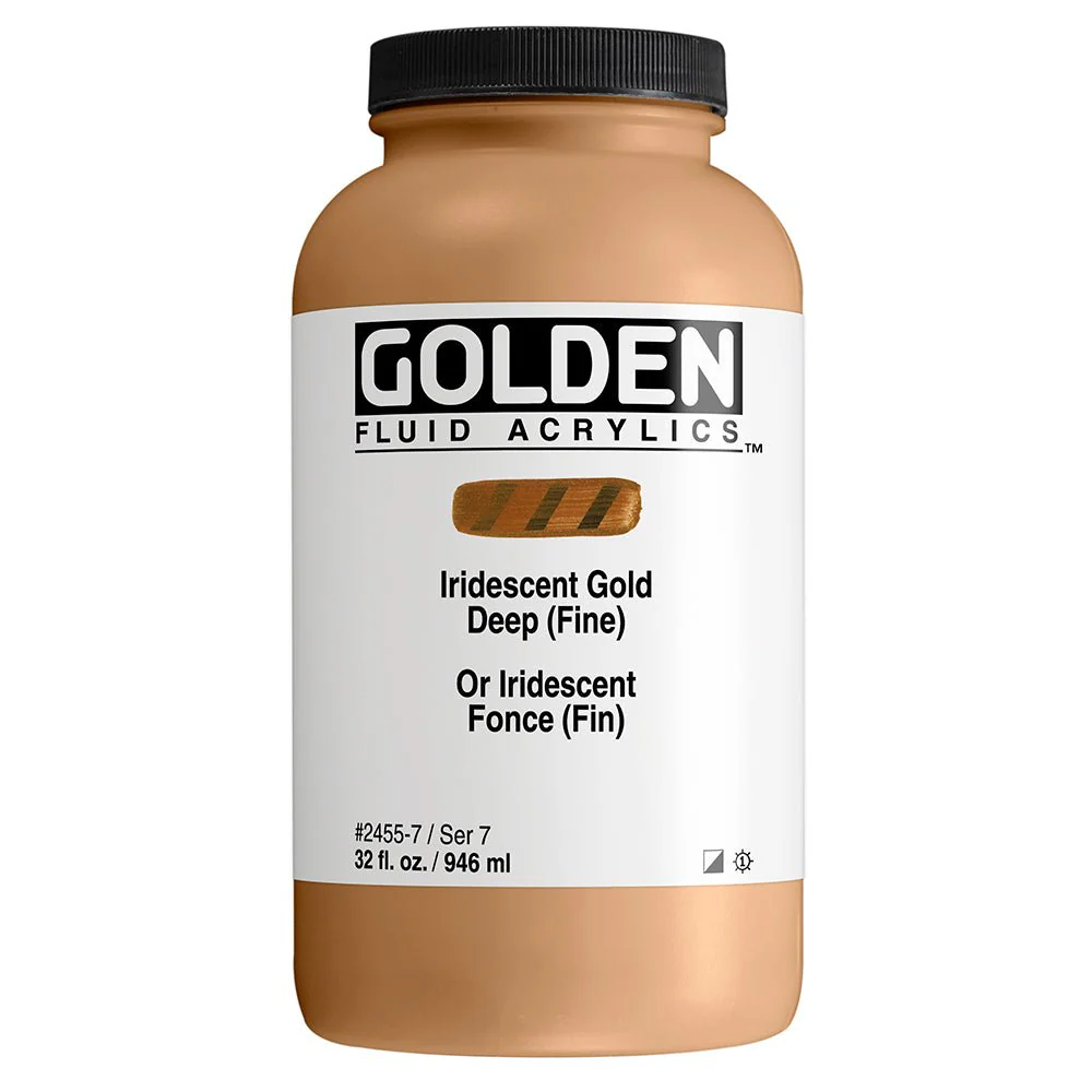Golden Fluid Acrylic Iridescent Gold Deep (fine) 32 oz