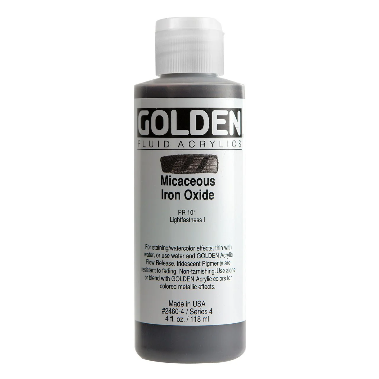 Golden Fluid Acrylic Micaceous Iron Oxide 4 oz