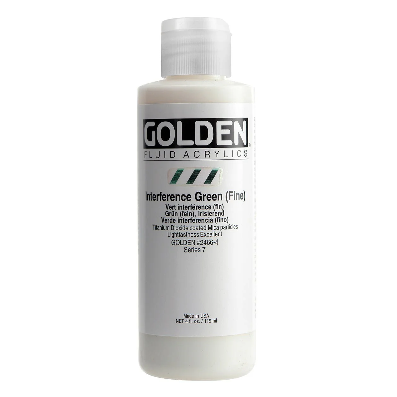 Golden Fluid Acrylic Interference Green (fine) 4 oz