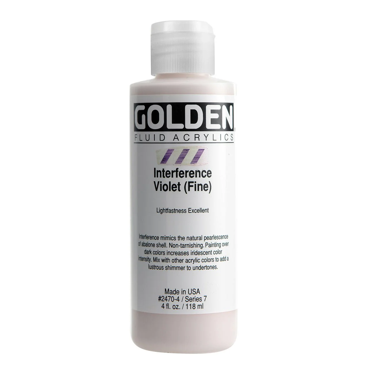 Golden Fluid Acrylic Interference Violet (fine) 4 oz