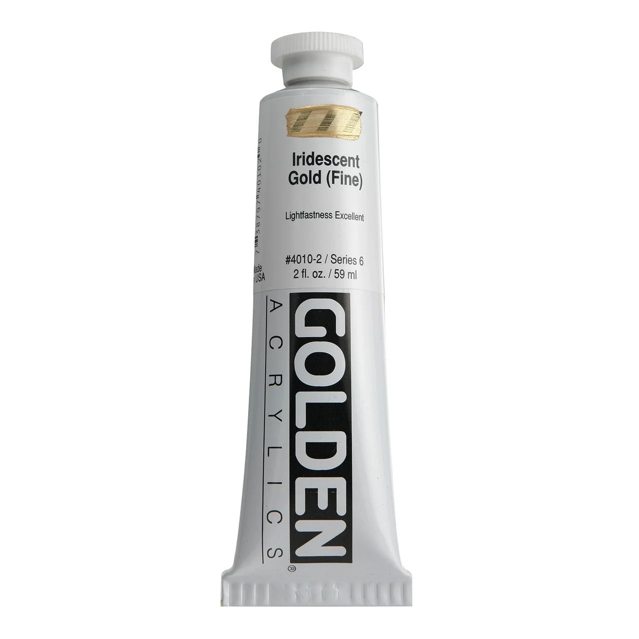 Golden Heavy Body Acrylic Iridescent Gold (fine) 2 oz