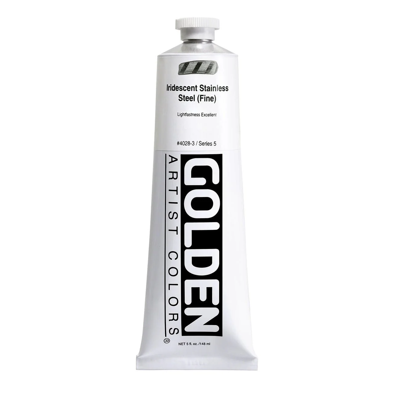 Golden Heavy Body Acrylic Iridescent Stainless Steel (fine) 5 oz