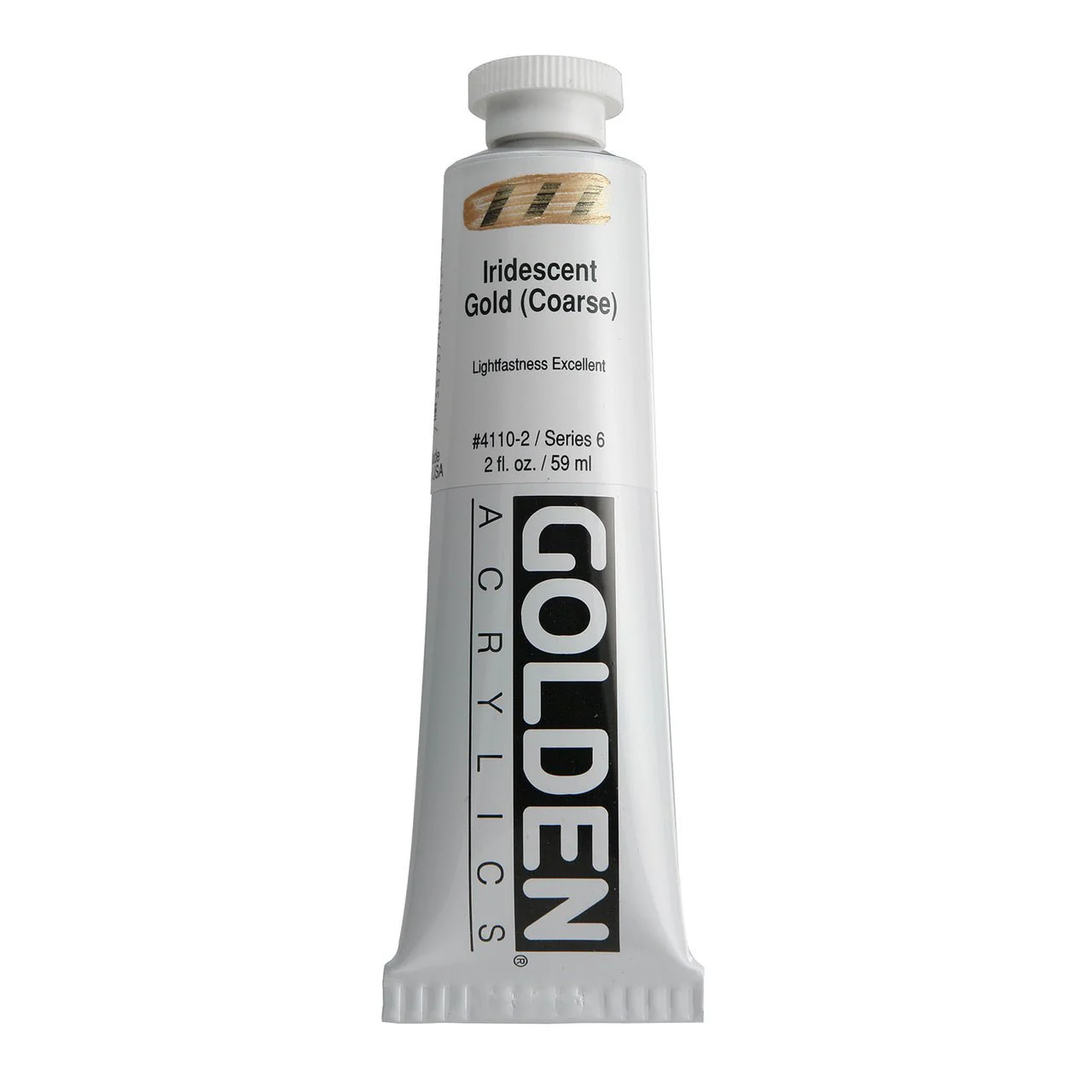 Golden Heavy Body Acrylic Iridescent Gold (Coarse) 2 oz