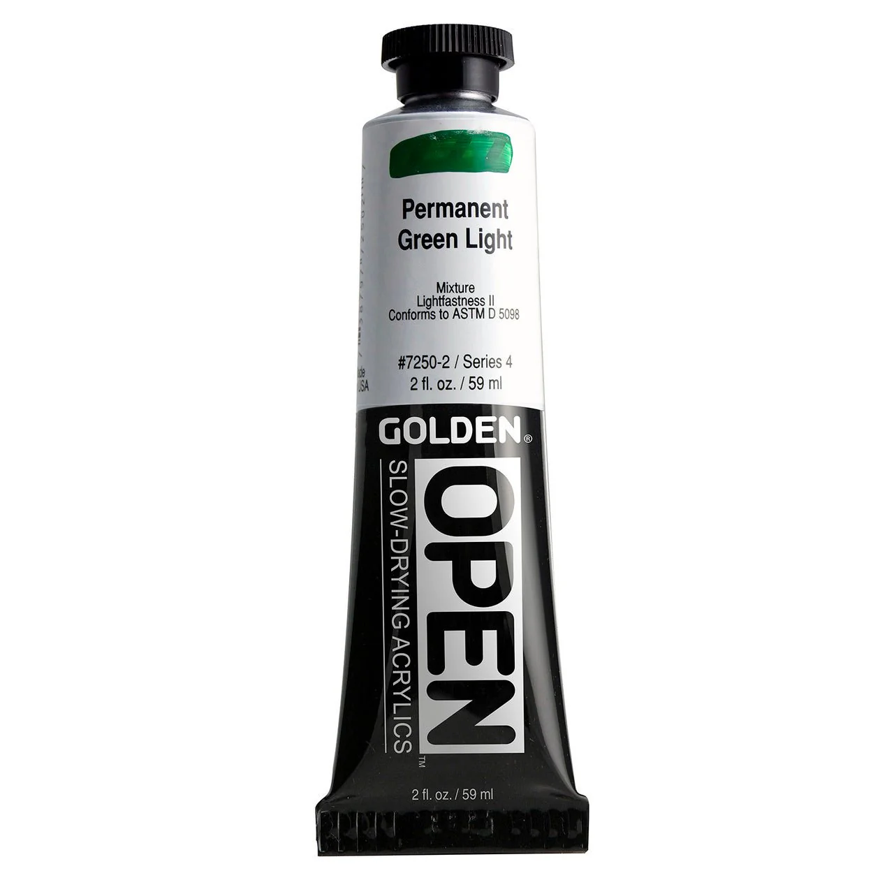 Golden OPEN Acrylic Permanent Green Light 2 oz