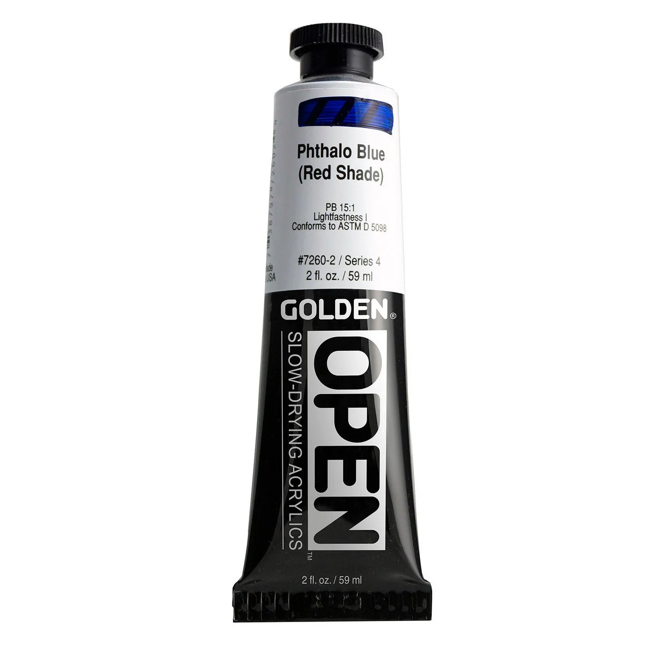 Golden OPEN Acrylic Phthalo Blue (red shade) 2 oz