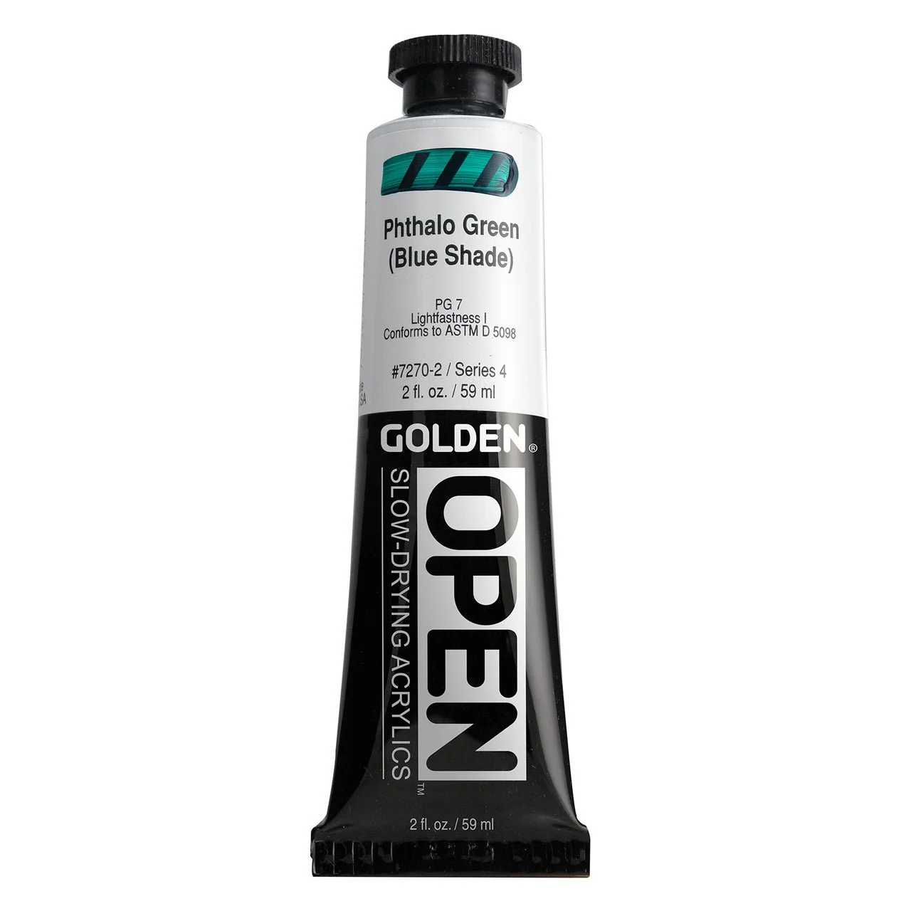 Golden OPEN Acrylic Phthalo Green (blue shade) 2 oz