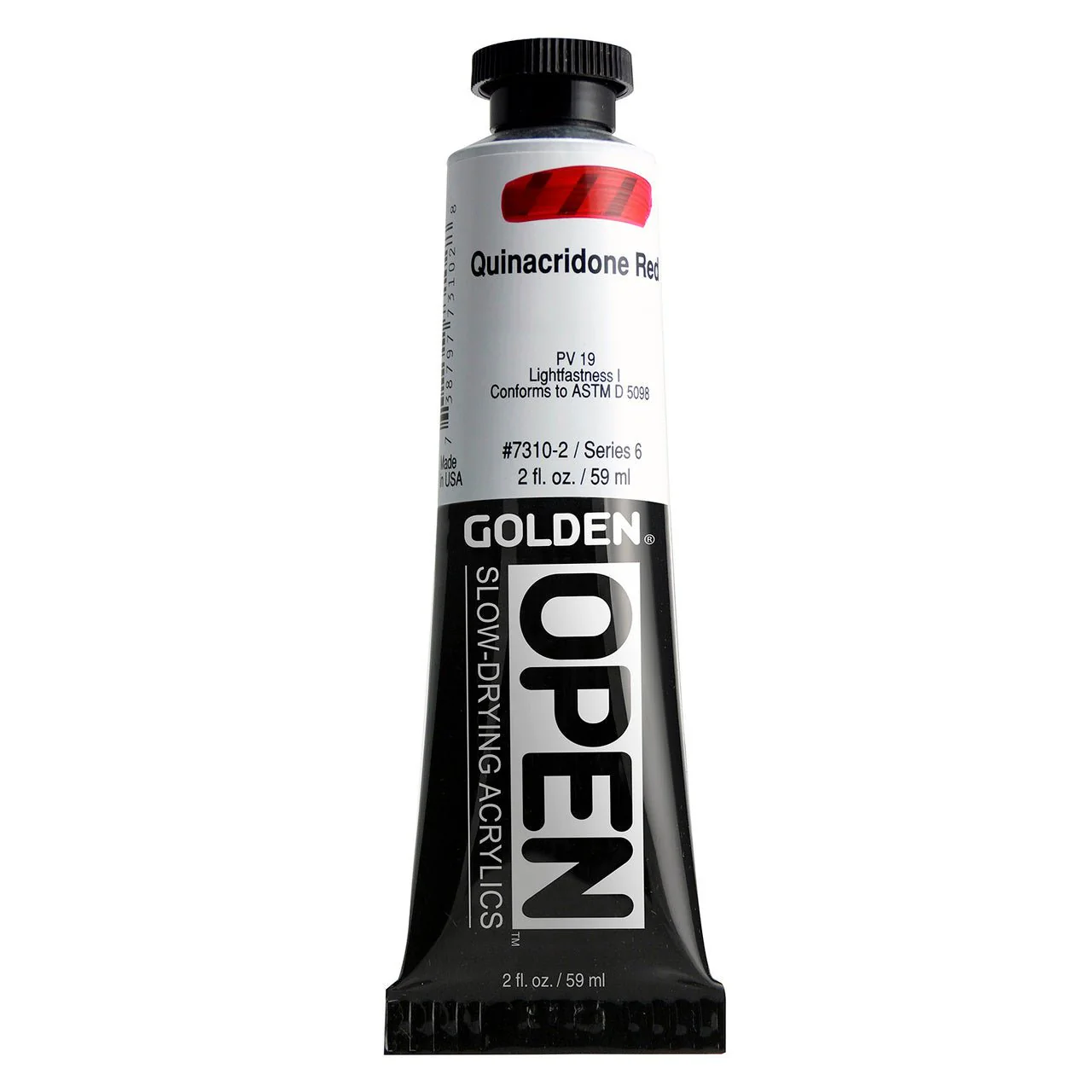 Golden OPEN Acrylic Quinacridone Red 2 oz