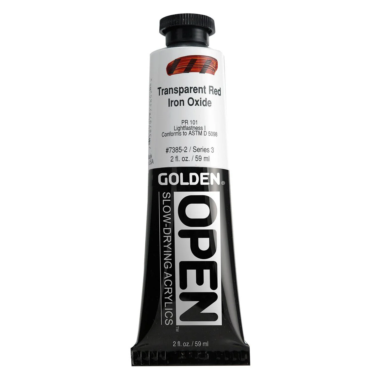 Golden OPEN Acrylic Transparent Red Iron Oxide 2 oz