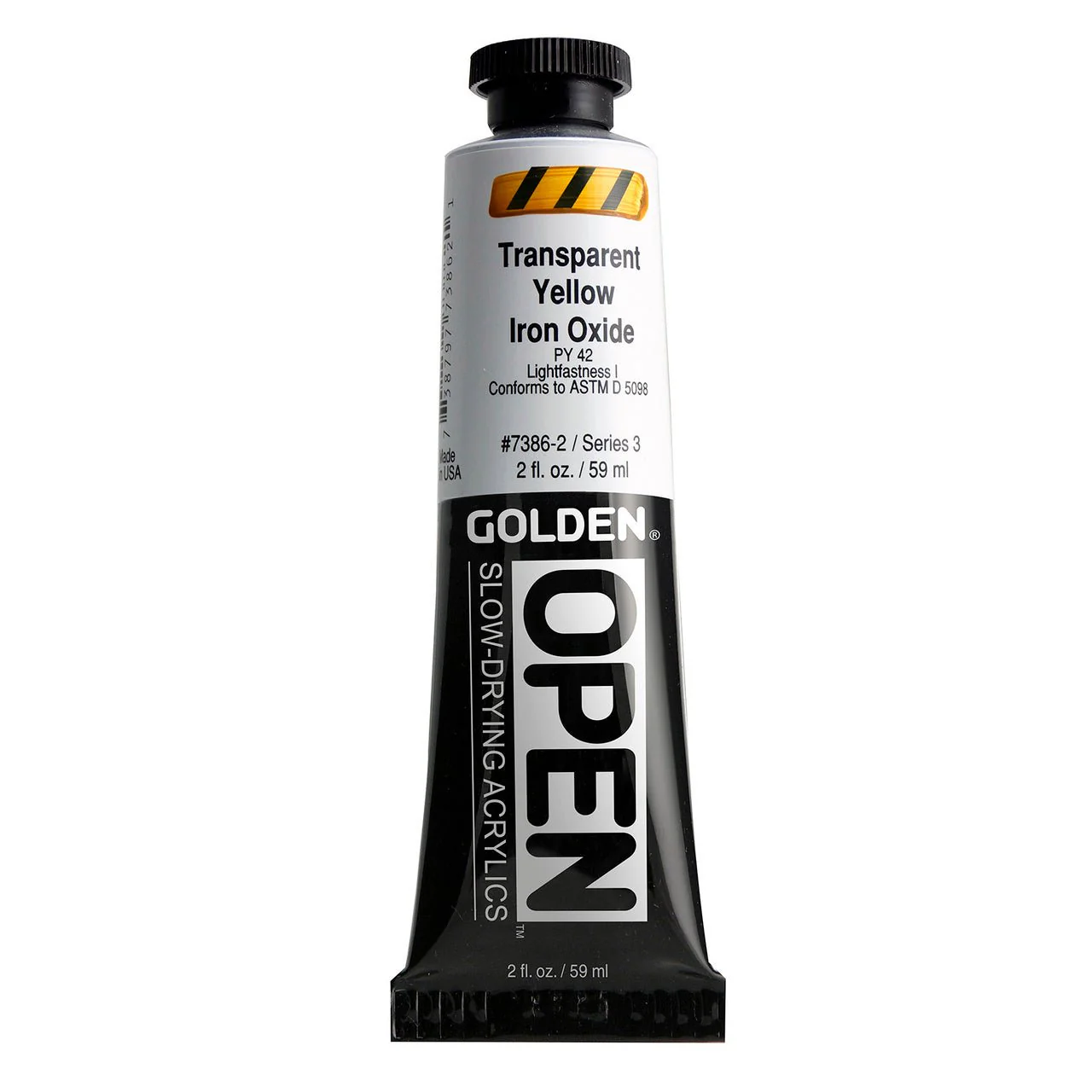 Golden OPEN Acrylic Transparent Yellow Iron Oxide 2 oz