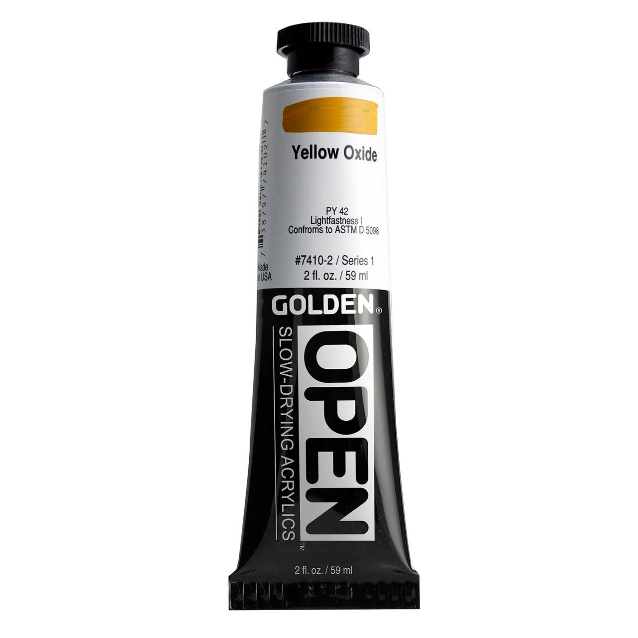 Golden OPEN Acrylic Yellow Oxide 2 oz