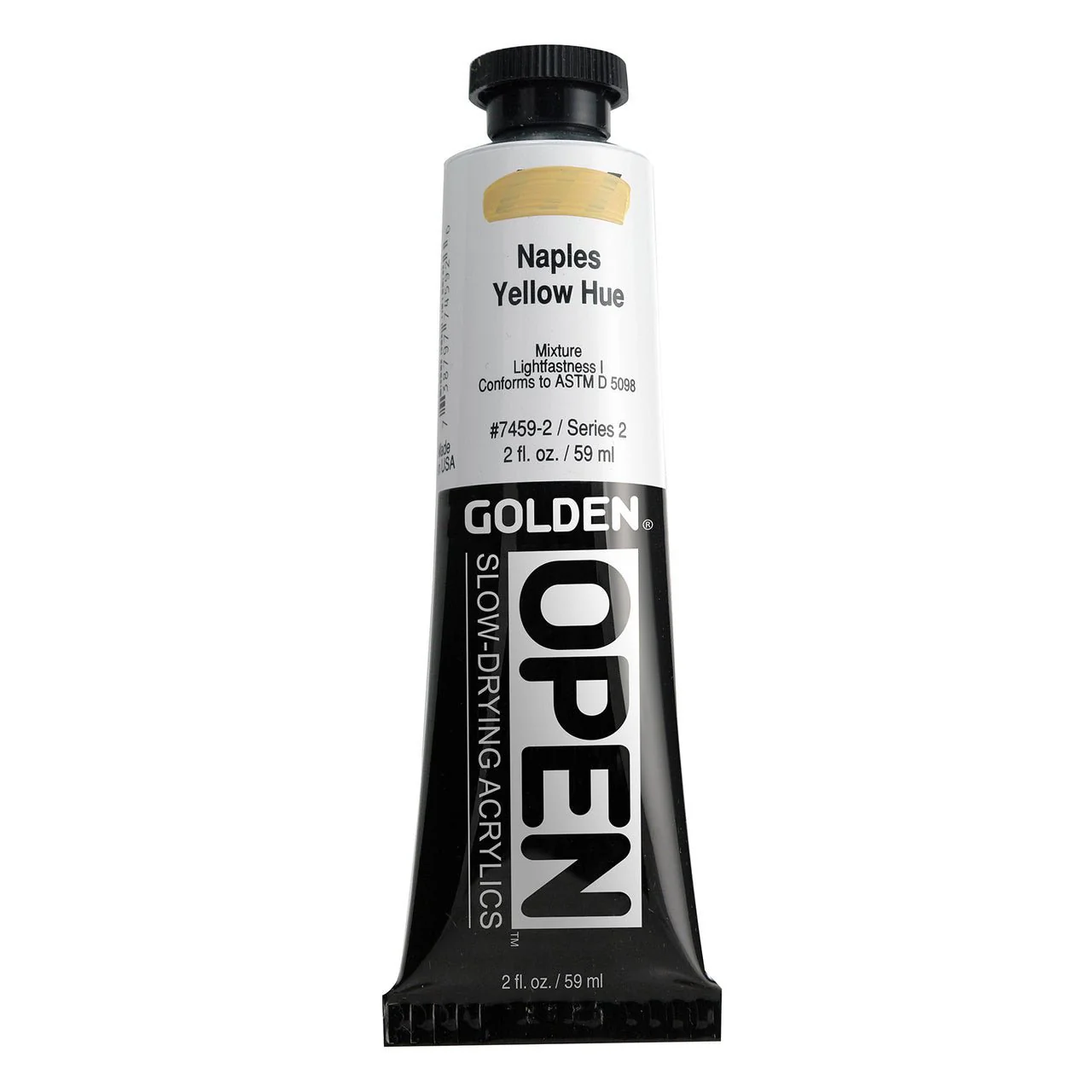 Golden OPEN Acrylic Naples Yellow Hue 2 oz
