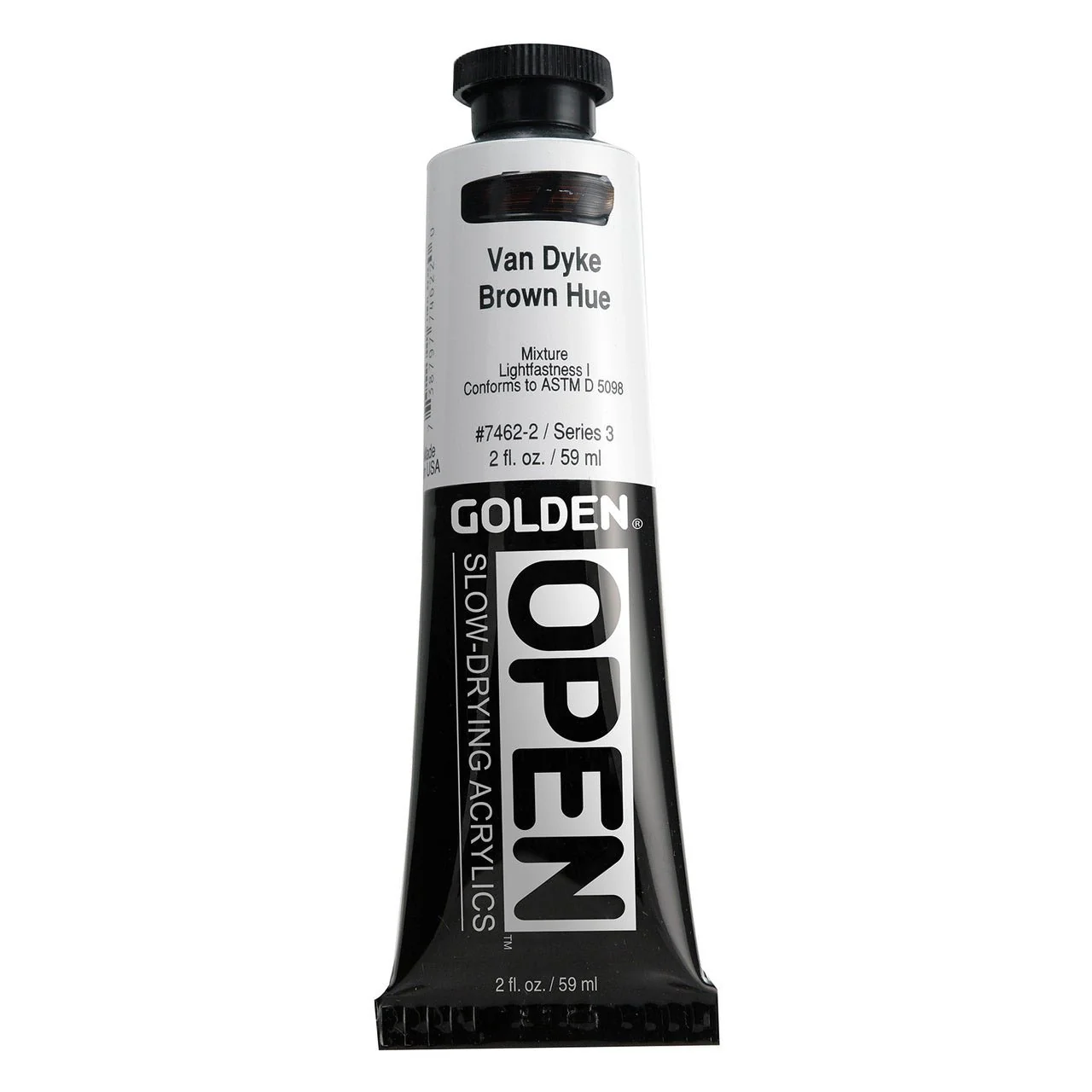 Golden OPEN Acrylic Van Dyke Brown Hue 2 oz