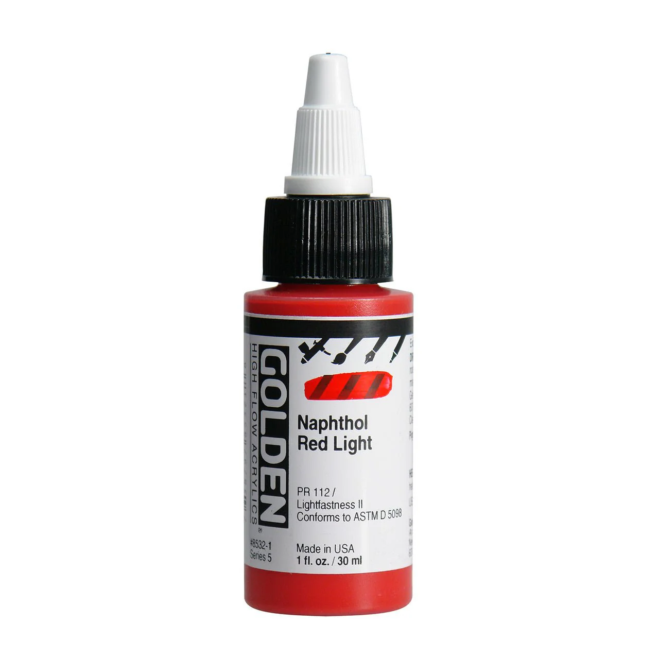 Golden High Flow Acrylic Naphthol Red Light 1 oz