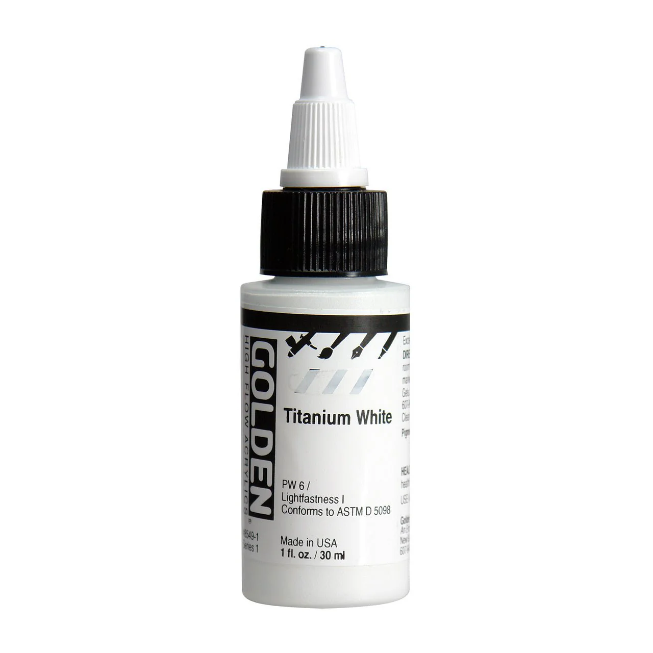 Golden High Flow Acrylic Titanium White 1 oz