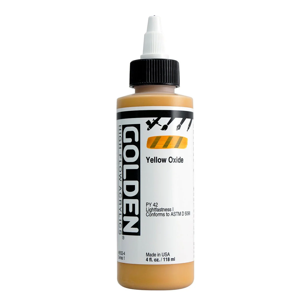 Golden High Flow Acrylic Yellow Oxide 4 oz