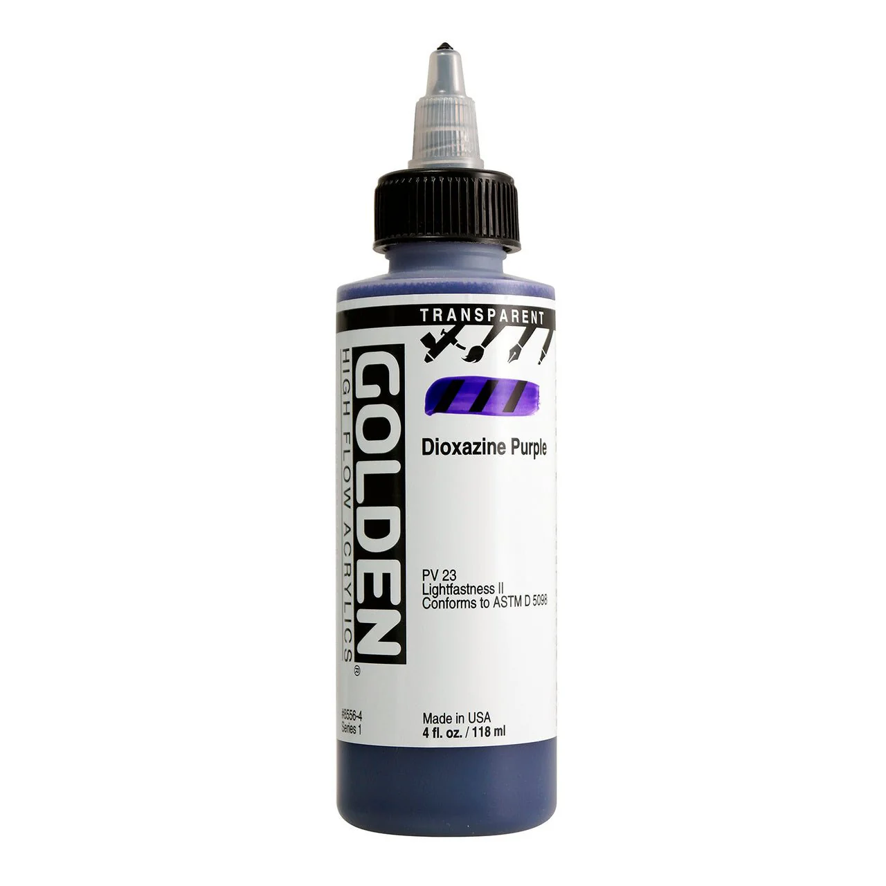 Golden High Flow Acrylic Transparent Dioxazine Purple 4 oz