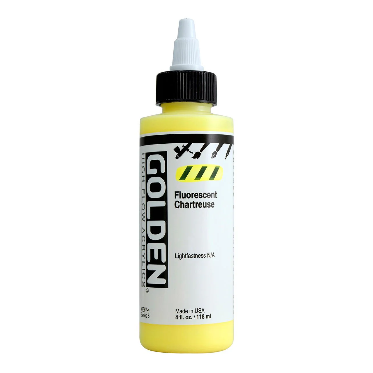 Golden High Flow Acrylic Fluorescent Chartreuse 4 oz