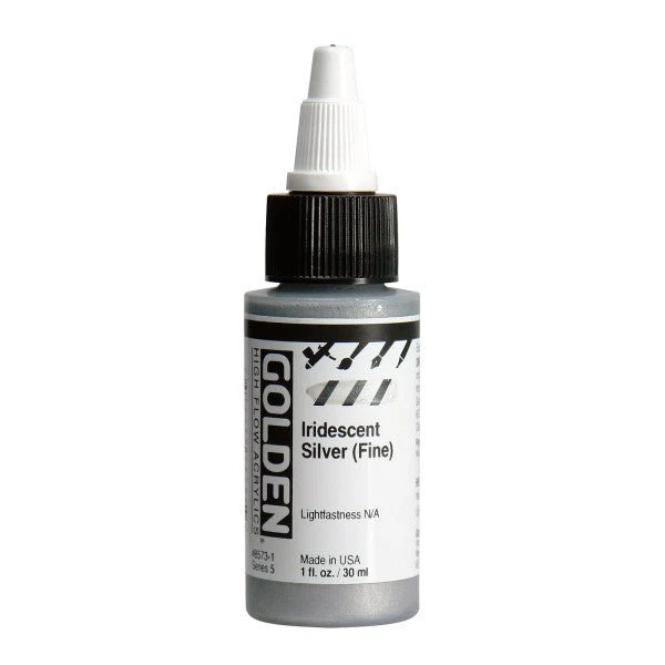 Golden High Flow Acrylic Iridescent Silver (Fine) 1 oz