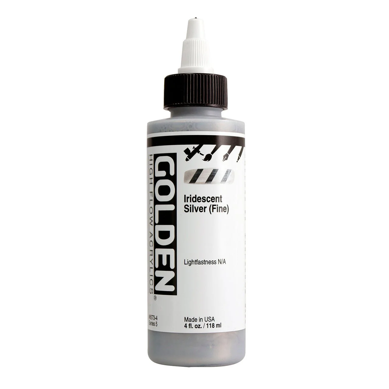 Golden High Flow Acrylic Iridescent Silver (Fine) 4 oz