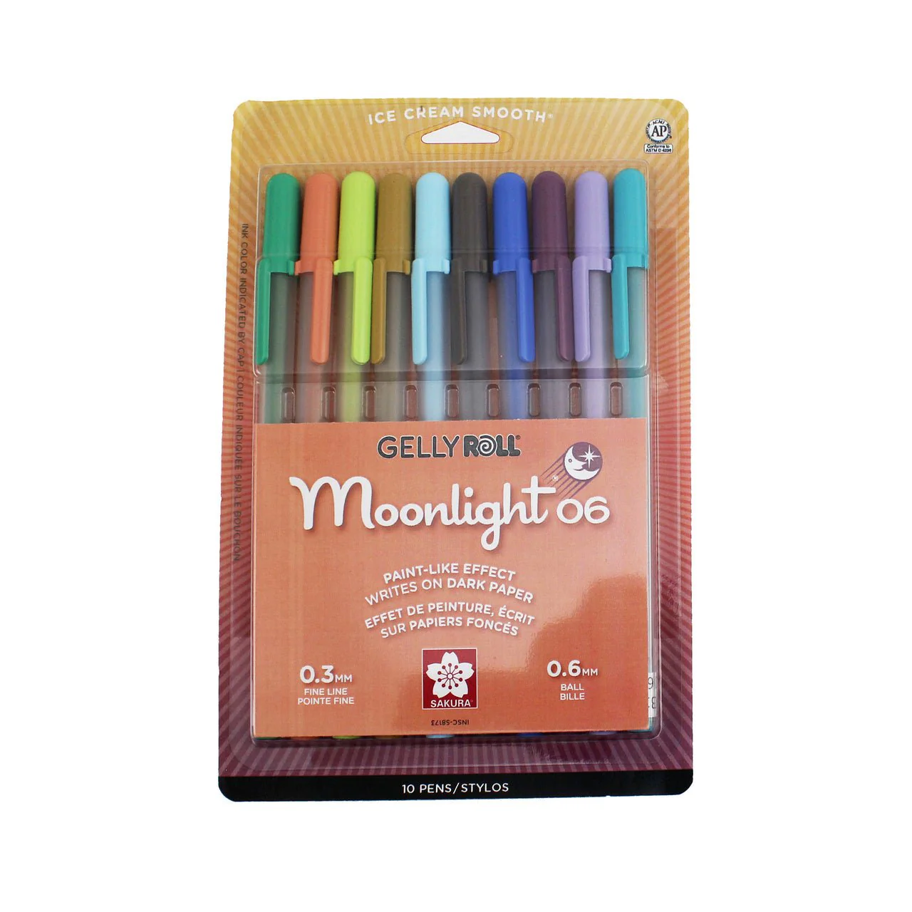 Gelly Roll Moonlight - 06 Fine - - 10 New Colors Set