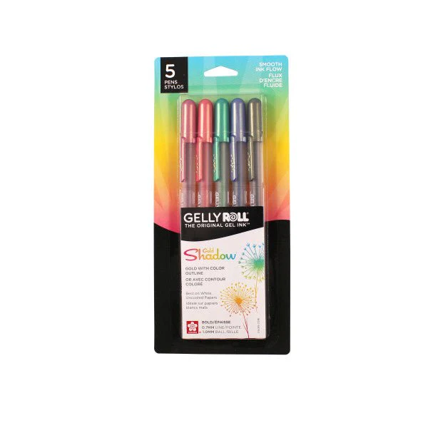 Sakura Gelly Roll Pen 5 Color Gold Shadow Set