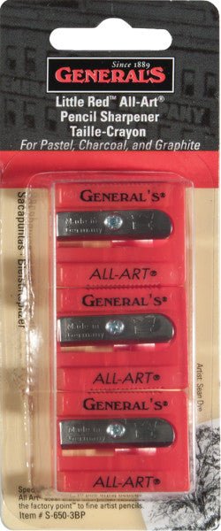 General Pencil Little Red All Art Pencil Sharpener - 3 pack