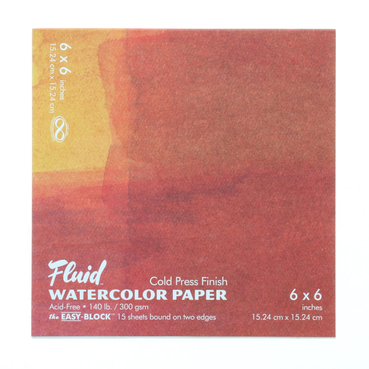 Fluid Watercolor Block - Cold Press -  6X6