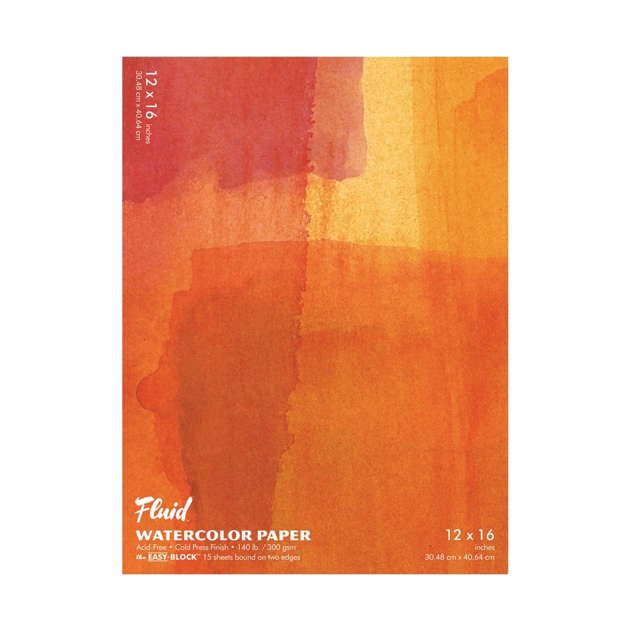 Fluid Watercolor Block - Cold Press - 12X16