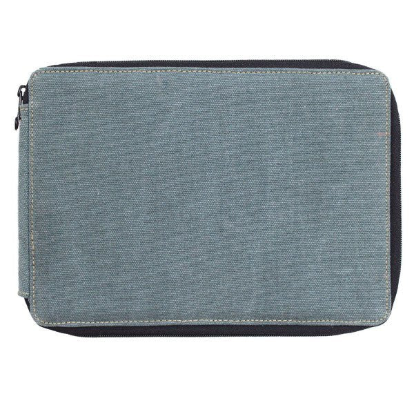 Global Art Canvas Pencil Case - Steel Blue Maximum capacity 120, best suited for 60