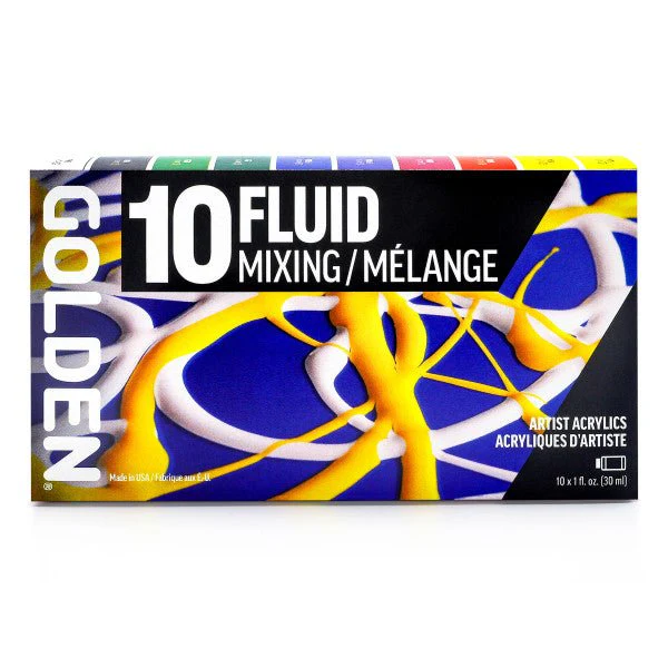 Golden Fluid Acrylic 10 Color Mixing Set