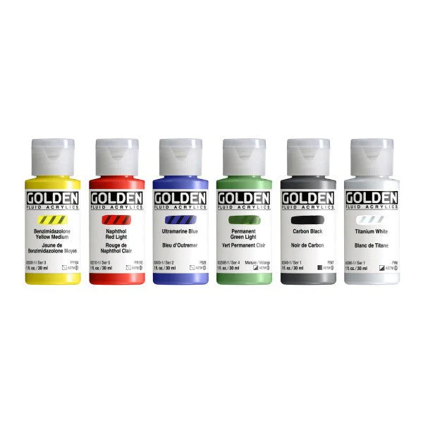 Golden Fluid Acrylic 6 Color Intro Set - Image 2