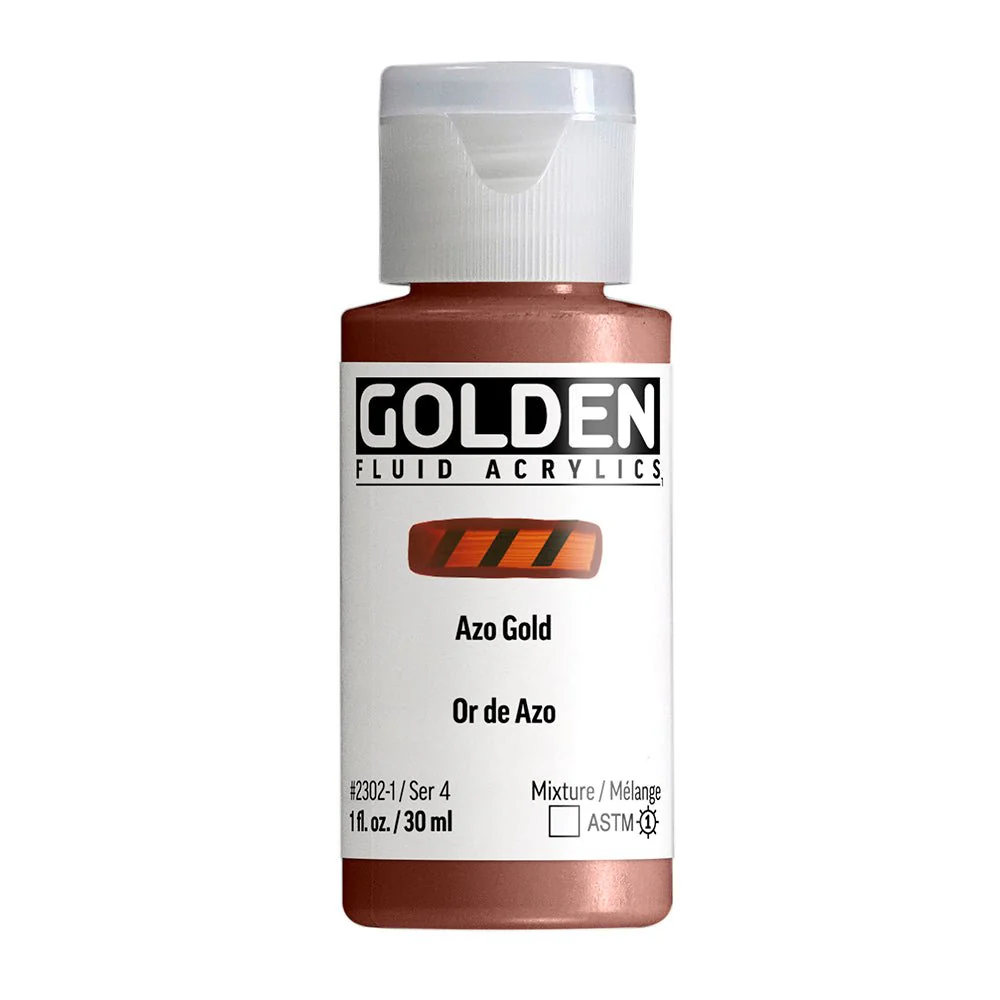 Golden Fluid Acrylic Azo Gold 1 oz