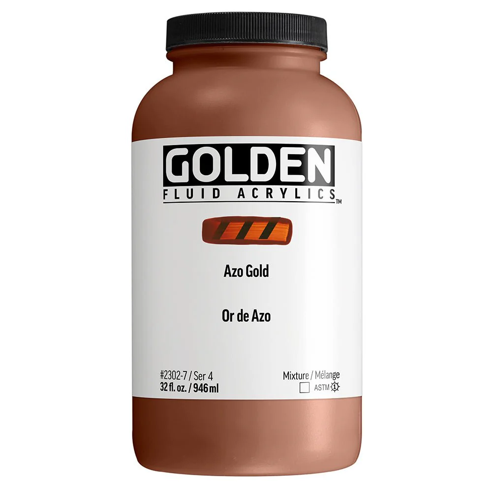 Golden Fluid Acrylic Azo Gold 32 oz