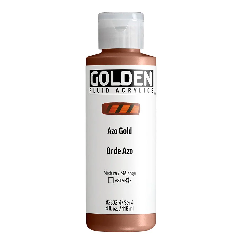 Golden Fluid Acrylic Azo Gold 4 oz