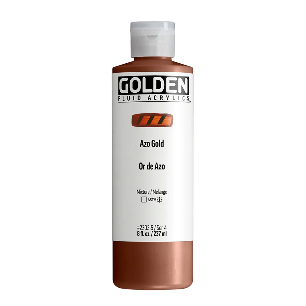 Golden Fluid Acrylic Azo Gold 8 oz