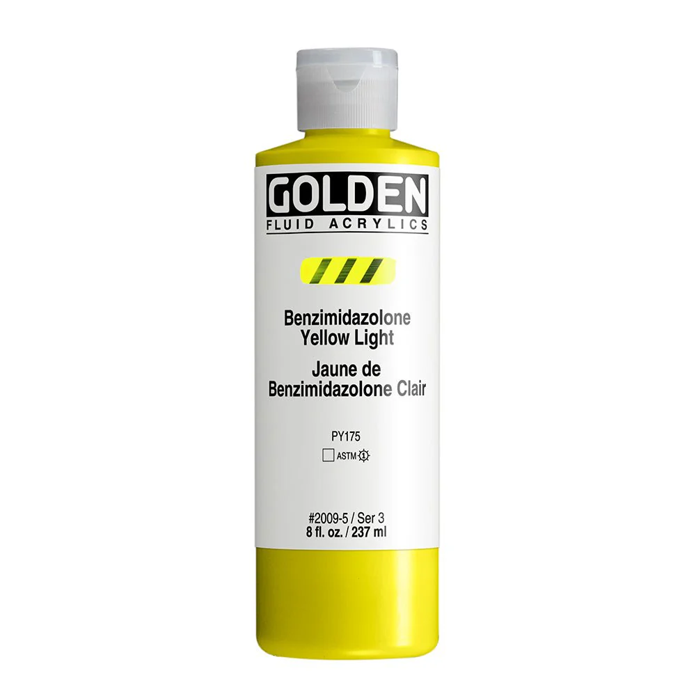 Golden Fluid Acrylic Benzimidazolone Yellow Light 8 oz