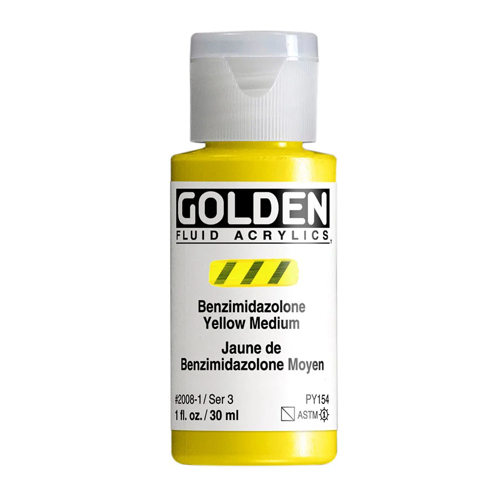 Golden Fluid Acrylic Benzimidazolone Yellow Medium 1 oz