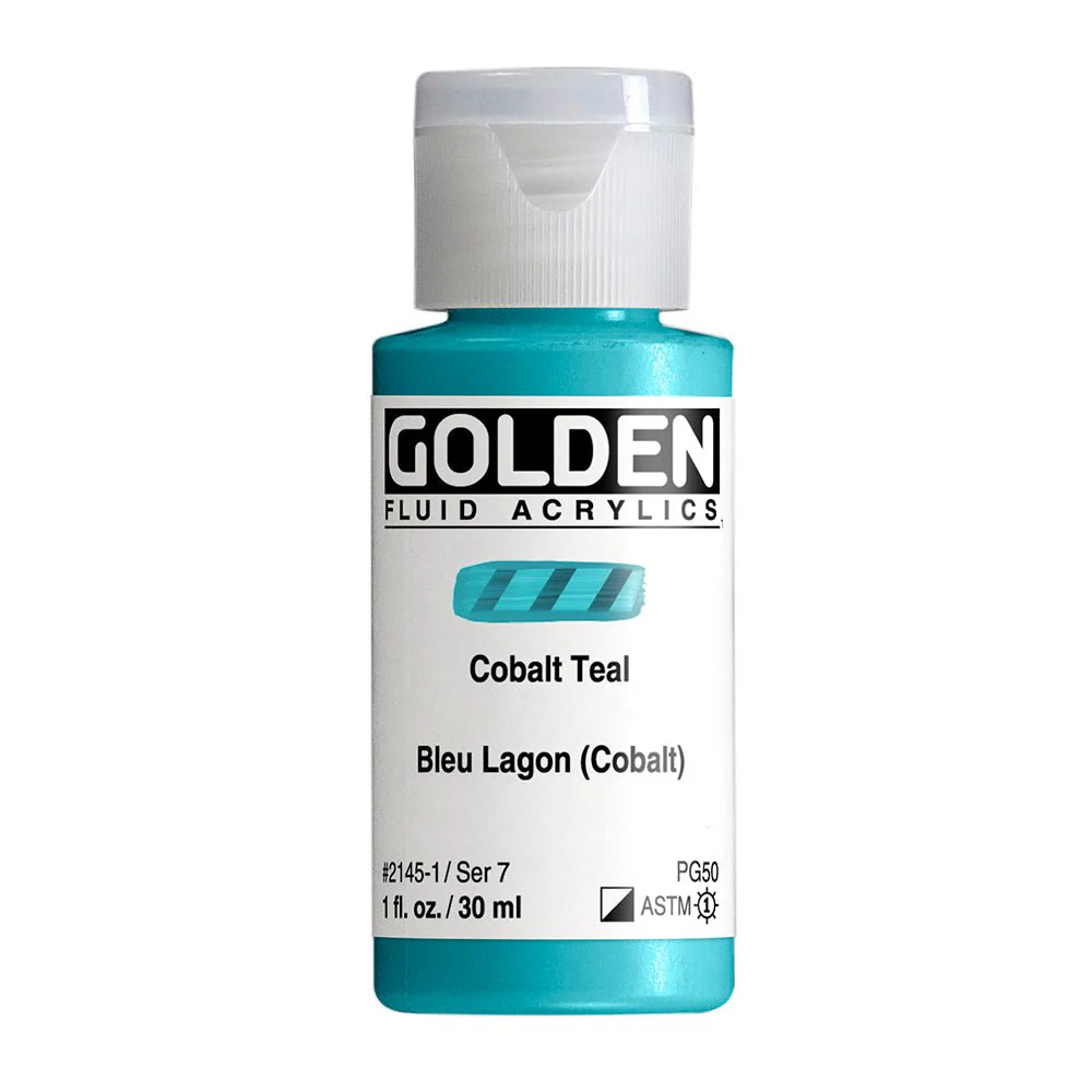 Golden Fluid Acrylic Cobalt Teal 1 oz