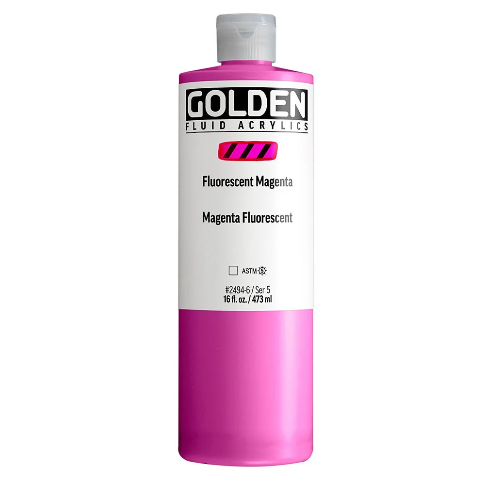 Golden Fluid Acrylic Fluorescent Magenta 16 fl. oz. / 473 ml