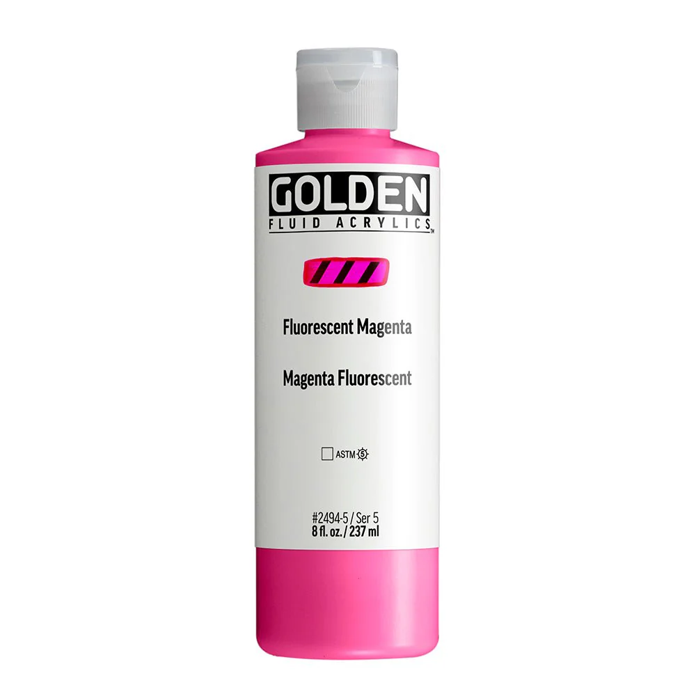 Golden Fluid Acrylic Fluorescent Magenta 8 fl. oz. / 237 ml