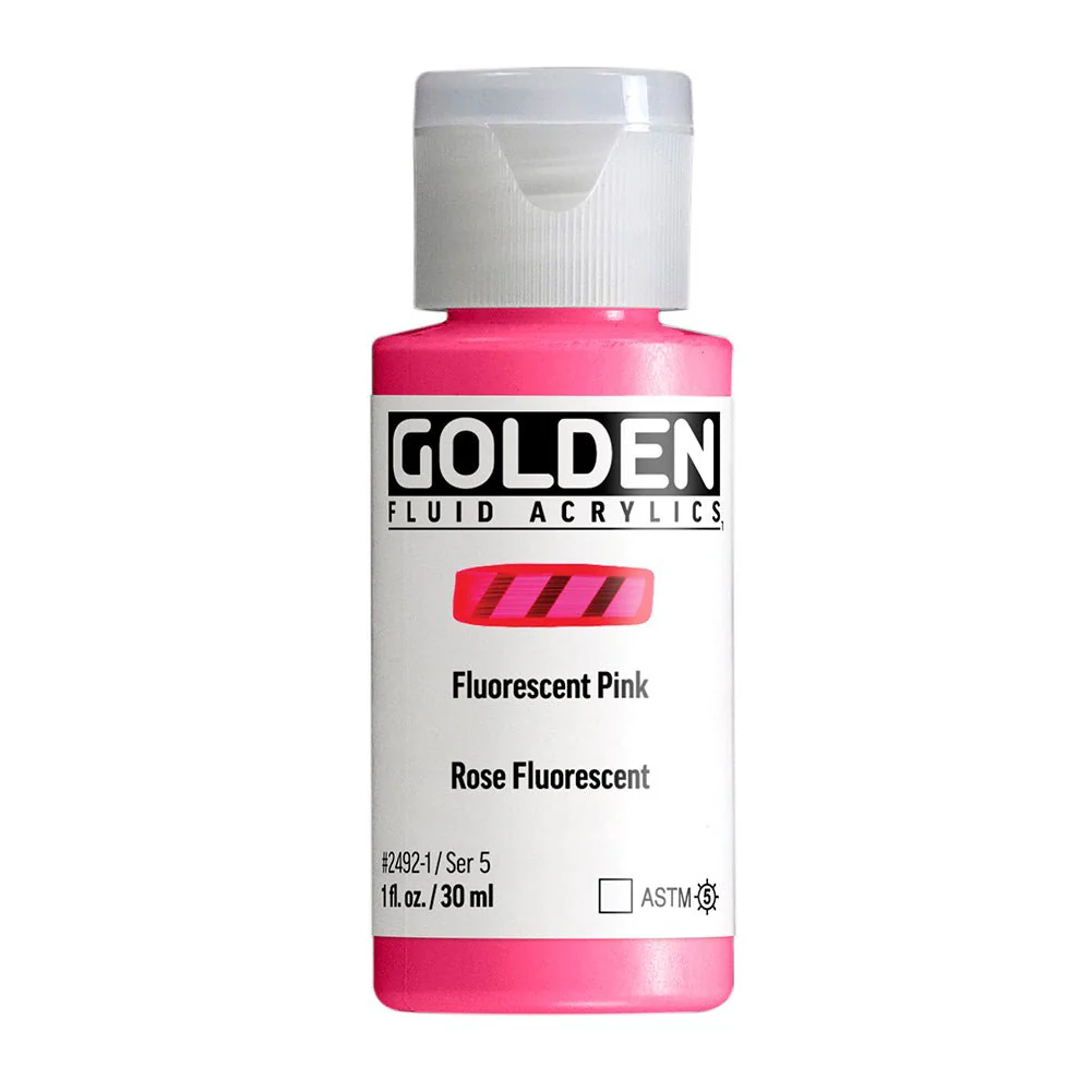 Golden Fluid Acrylic Fluorescent Pink 1 oz