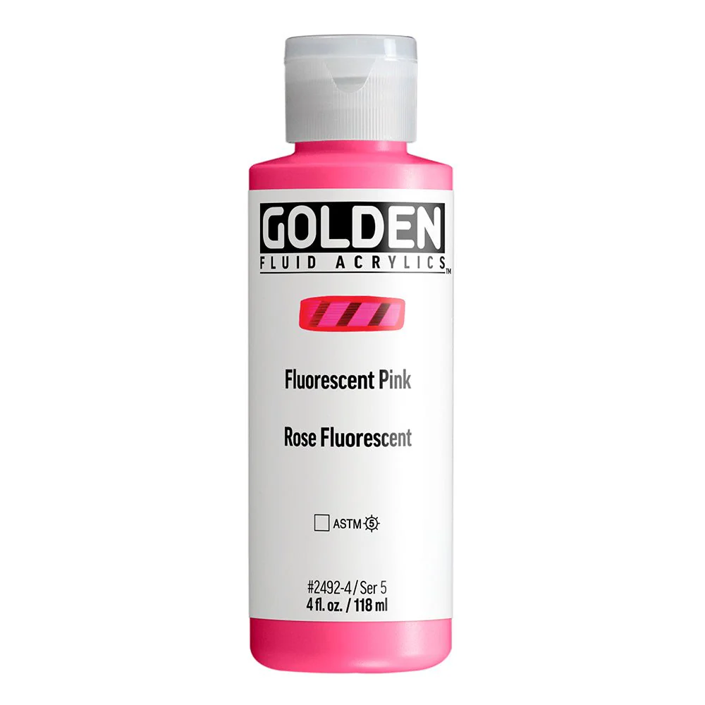 Golden Fluid Acrylic Fluorescent Pink 4 oz