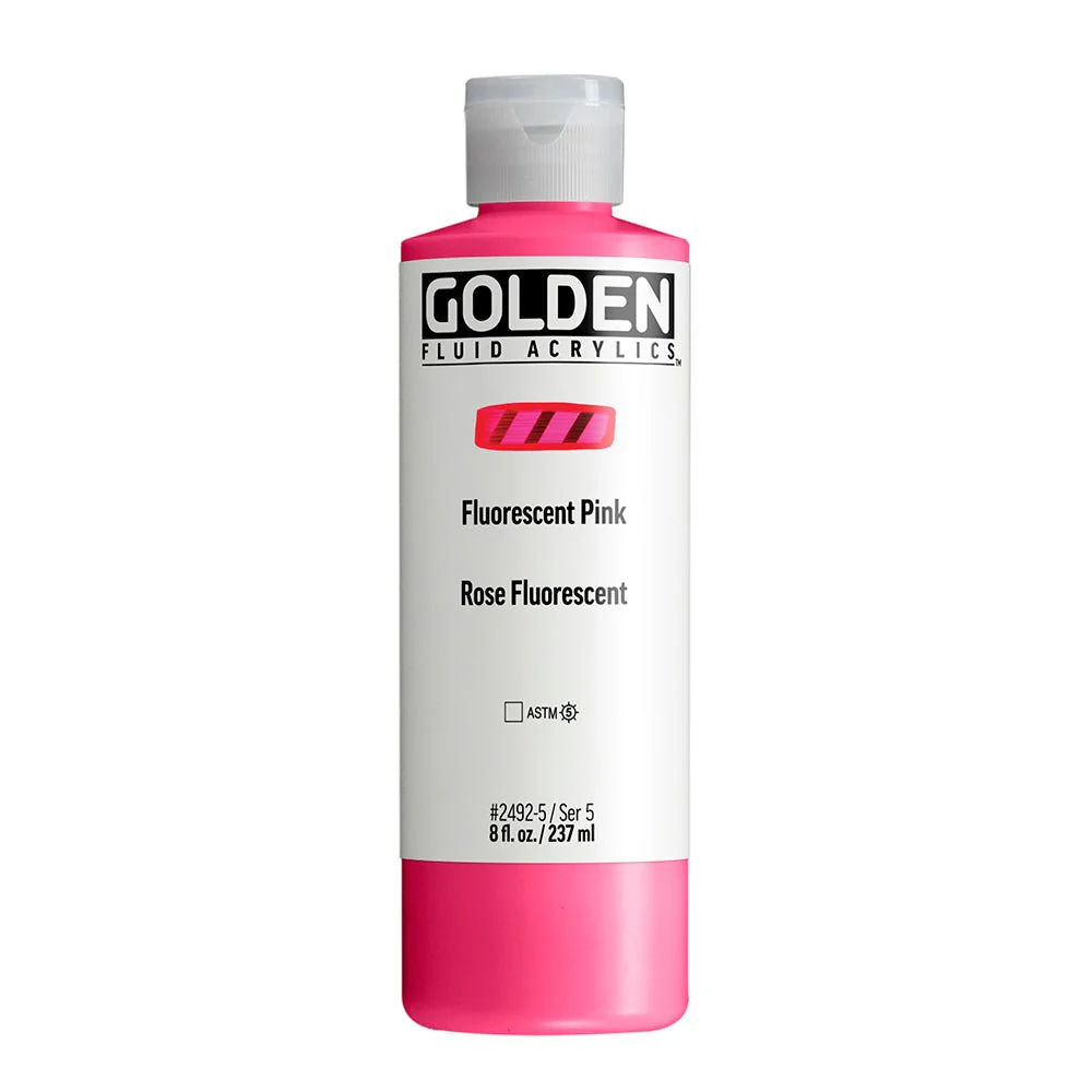 Golden Fluid Acrylic Fluorescent Pink 8 fl. oz. / 237 ml