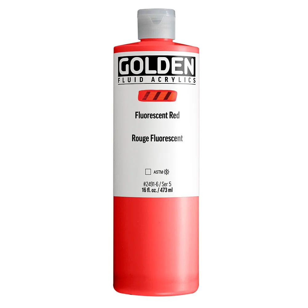 Golden Fluid Acrylic Fluorescent Red 16 fl. oz. / 473 ml
