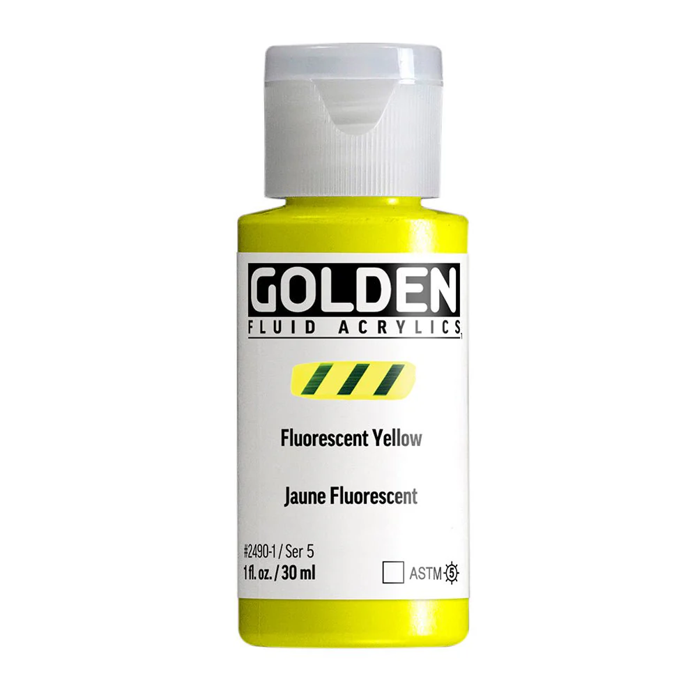 Golden Fluid Acrylic Fluorescent Yellow 1 oz