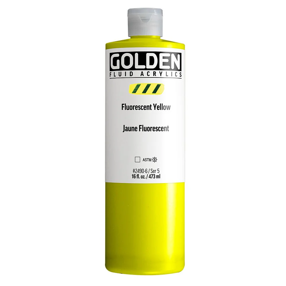 Golden Fluid Acrylic Fluorescent Yellow 16 fl. oz. / 473 ml