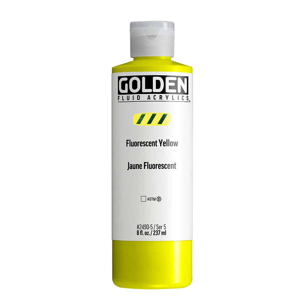 Golden Fluid Acrylic Fluorescent Yellow 8 fl. oz. / 237 ml