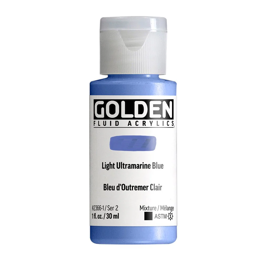 Golden Fluid Acrylic Light Ultramarine Blue 1 oz