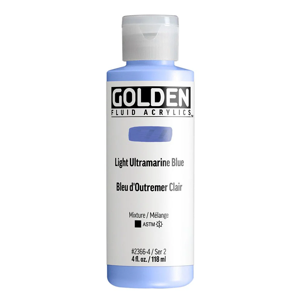 Golden Fluid Acrylic Light Ultramarine Blue 4 oz